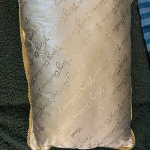 Elegant Gold Script Pillow